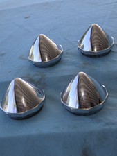 Dayton 6960 Smooth Bullet Knock Off Clean Chrome Set Of 4 Complete Dayton 6960 Smooth Bullet Knock Off Clean Chrome Set Of 4 Complete