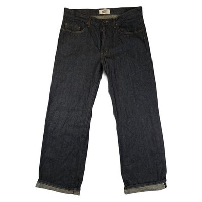 Naked & Famous Jeans Mens 36 Blue Denim Strong Guy Straight Selvedge Size 36x30