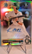 Topps Bowman Draft Chrome Refractor Auto Rookie Kevin Merrell Oakland /499