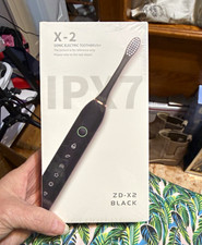 X-2 Sonic Electric Toothbrush IPX7 Waterproof Fast Charging ZD-X2 Black/Pink