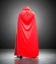 LUCHADORA Mexican Lucha Wrestling Wrestler adult red cape cloak fancy dress