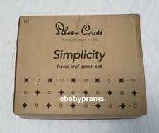 SILVER CROSS SIMPLICITY CAR SEAT HOOD AND & APRON /  FOOTMUFF GREY COVER