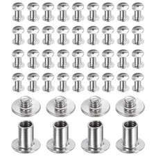 40 Set Phillips Chicago Screw M4x8mm Binding Post Screw Silver