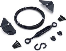 Durable anti Sag Gate Kit for Wooden Fence, Anti-Sag Gate Support Cable Kit in Z