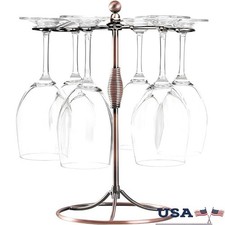 Wine Glass Stand Decorative Rack Drying Display Centerpiece Holds 6 Glasses New