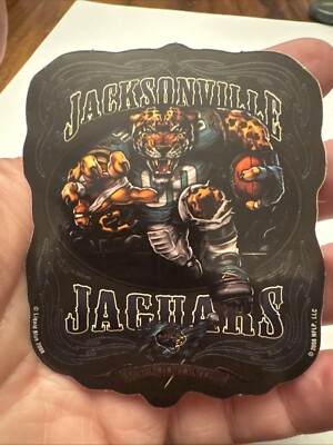VTG JACKSONVILLE JAGUARS 2008 LIQUID BLUE NFL A&A VENDING MACHINE STICKER