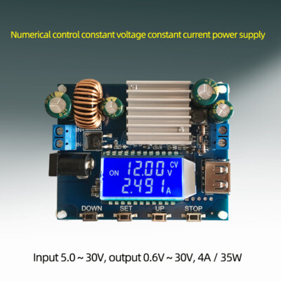 DC 5-30V to DC 0.6-30V 4A 35W Step Up/Down Boost Buck CC CV Regulated Adjustable