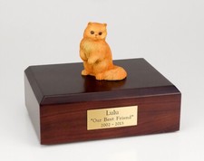 Persian Red Cat Figurine Pet Cremation Urn Available in 3 Diff. Colors  4 Sizes