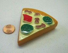Pretend Play Kitchen Food Supreme Pizza Pie Slice Veggies Part Realistic Prop 5