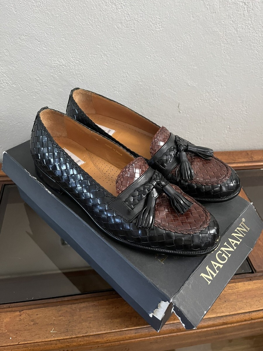 Magnanni Men Leather Woven Tassels Dress Slip On Loafers Shoes eu 41