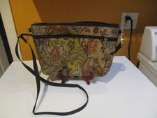 Vintage Danny K. Beverly Hills USA Made Embroidered Tapestry Crossbody Bag Purse