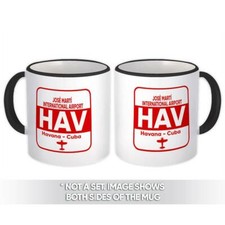 Gift Mug : Cuba José Martí Airport Havana HAV Travel Pilot AIRPORT Made In USA