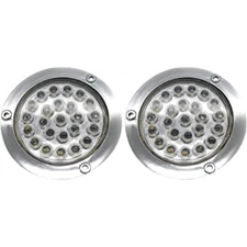 2pcs 24 led white 4 inch round backup reverse tail lamp lights for truck trailer