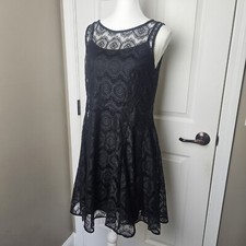 Fun & Flirty! Vanity A-line Black Lace, Large, Knee Length