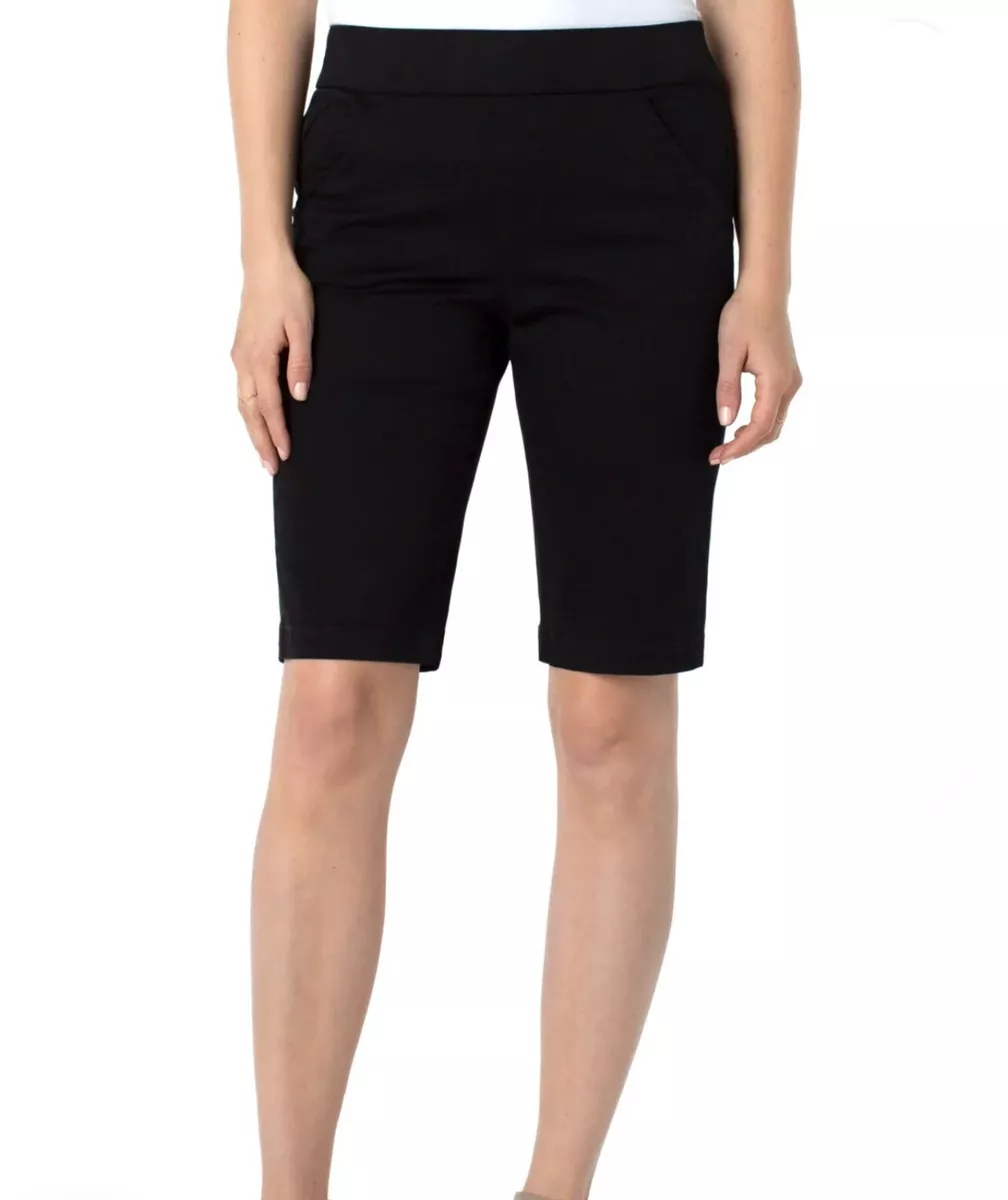 Liverpool Lacie Pull On Bermuda Black Size 8 29 eBay
