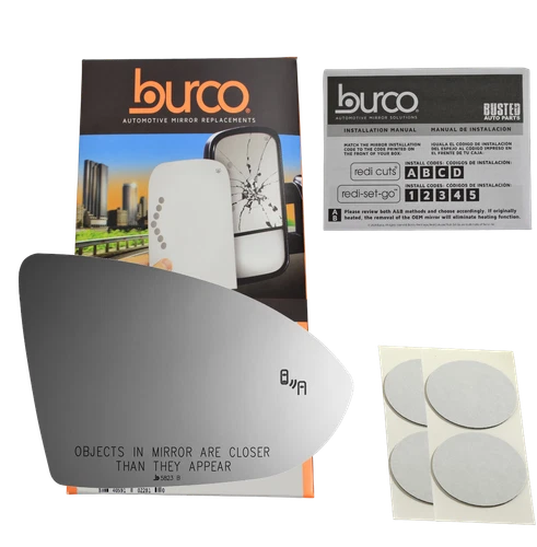 Passenger Mirror Glass with Blind Spot Icon No Rear Mount For 19-22 VW Jetta