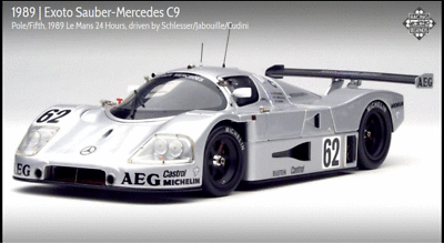 EXOTO 89 Sauber-Mercedes C-9 #62 24h/LeMans Schlesser/Jaboui 1:18 