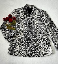 Talbots Mixed Animal Print Classic Button Blazer - Size 8