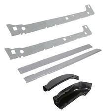 Inner Outer Rocker Panels W Cab Corners For 99-07 Chevy Silverado 4dr Ext Cab
