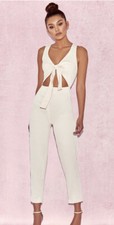House Of CB Cream Jumpsuit Goya Size Small