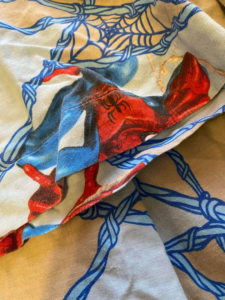 Juego de sábanas dobles Spiderman 2005 vintage funda de almohada plana Marvel ropa de cama Foto 2 de 4