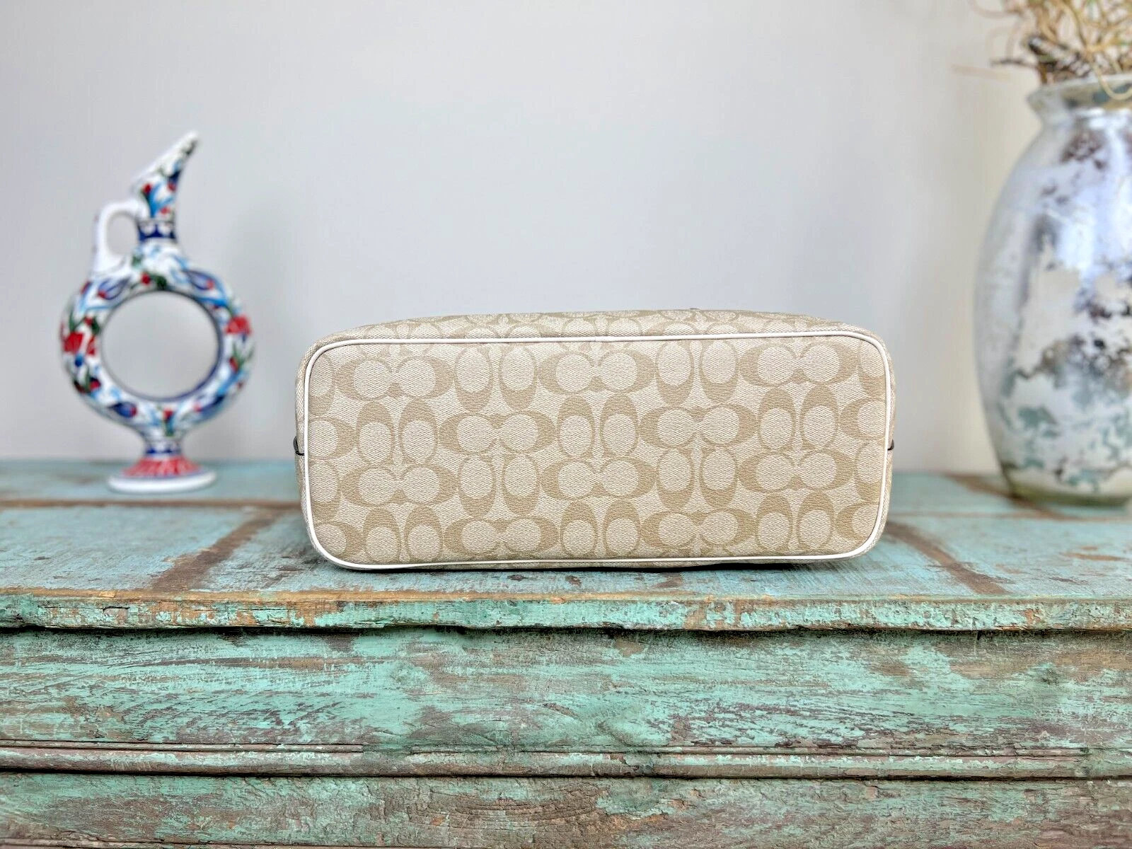 Borsa Coach Tote nuova con etichette oro gesso kaki chiaro NUOVA CON ETICHETTA CH504