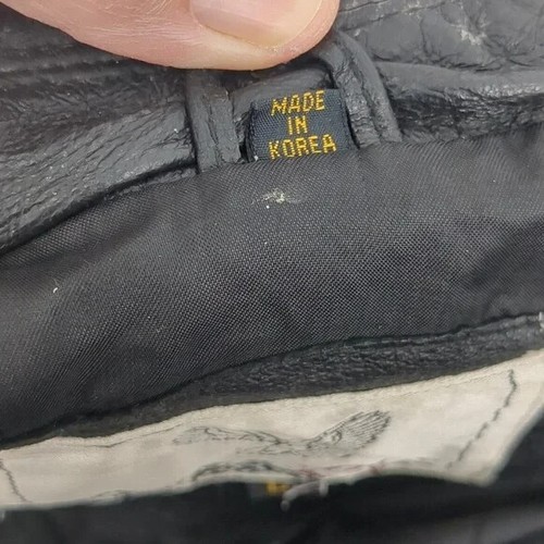 Vintage Adler Black Men's Bomber Flight Lined Warm Jacket Large - Picture 7 of 9