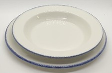 Steelite International Blue White Dapple Plates 10 Soup Bowl 8.5 Dinner Set