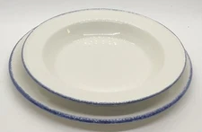Steelite International Blue White Dapple Plates 10“ & Soup Bowl 8.5” Dinner Set