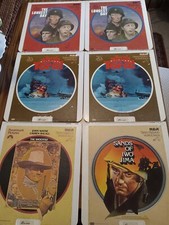 6 John Wayne Movies On CED Selectavision Disk,See Photos For Titles.