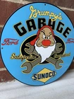 Vintage Style  Garage Sunoco Ford Oil Gas Steel Metal Top Quality Sign
