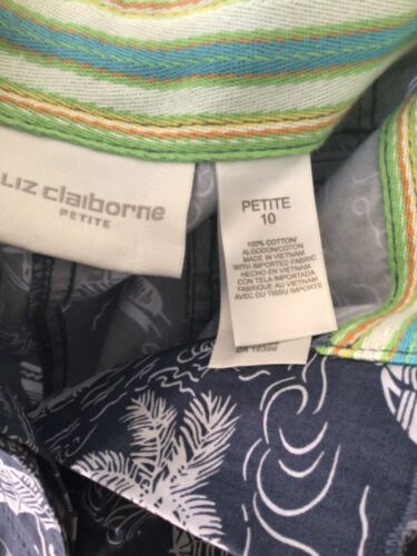 Pantalón Capri Liz Claiborne Algodón Náutico Talla 10p Nuevo con defecto - Imagen 2 de 3