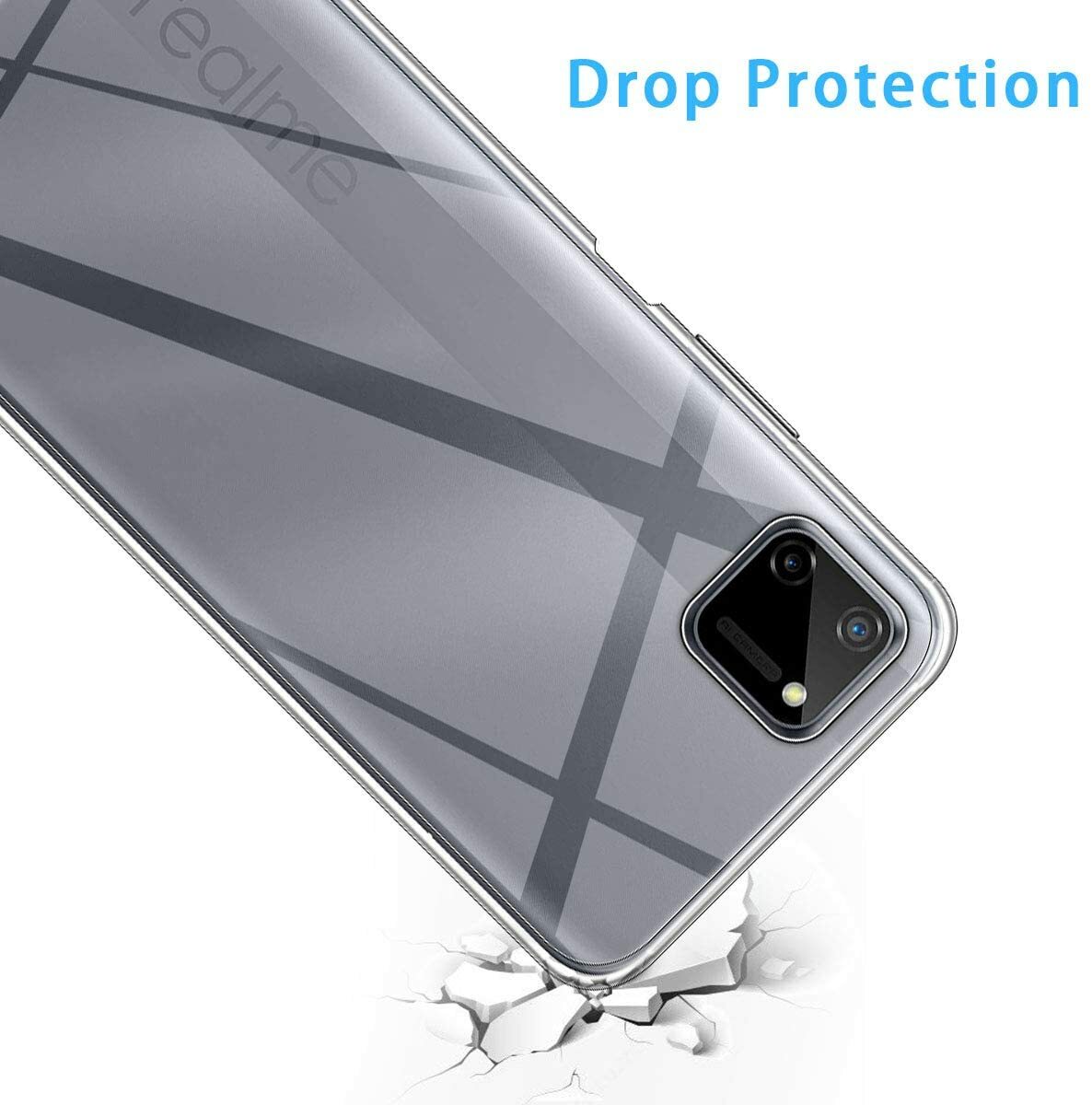 Custodia cover per REALME C11 / C11 2021 in TPU silicone morbido trasparente