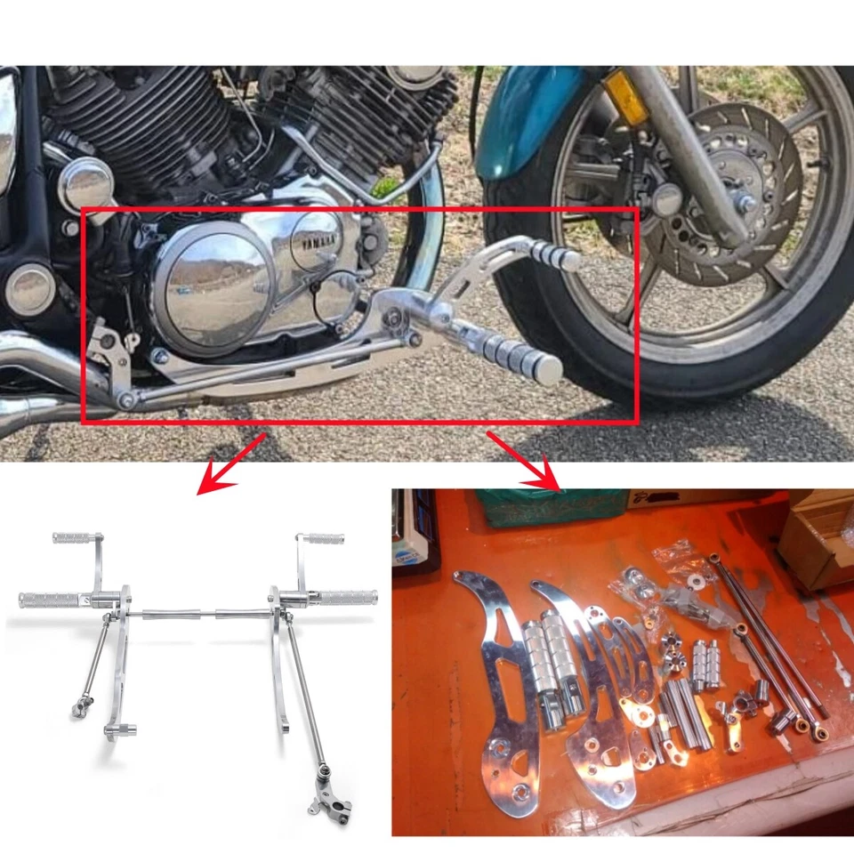 6" Commandes Avancees Repose-pieds pour Yamaha Virago XV 750 1100 XV750 XV1100 - Photo 3/4