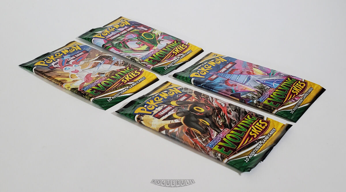 🚦Pokemon Evolving Skies 4 Packs - Complete Booster Pack Set 🚦Pokemon Evolving Skies 4 Packs - Complete Booster Pack Set