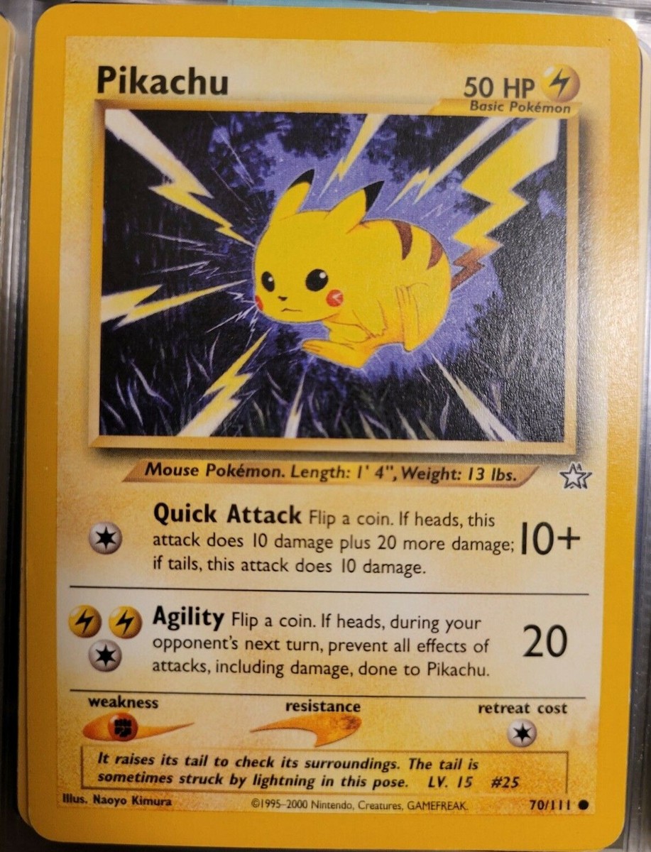 pikachu pokemon card 70/111 Pokemon Card Pikachu 70/111 Neo Genesis