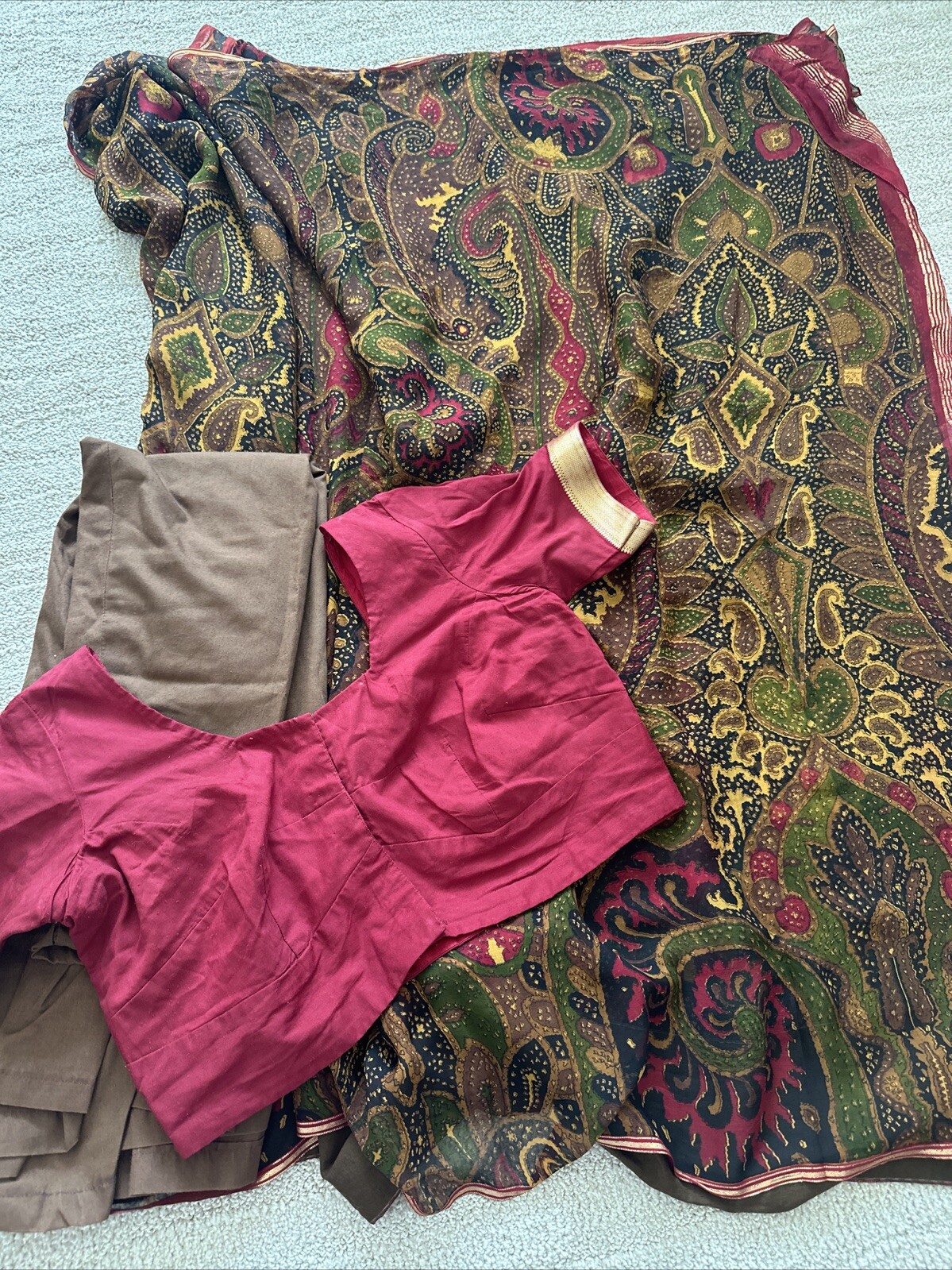 Printed Georgette Sari - image 3