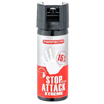 Pfefferspray Stop Attack Xtreme 50 ml von Perfecta 15% OC starkesTierabwehrspray