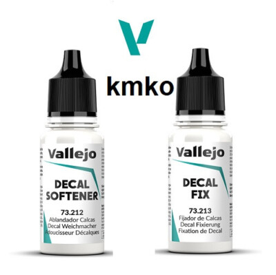 Vallejo Model Color 73.212 Decal Soft+73.213 Decal Fix, 36ml