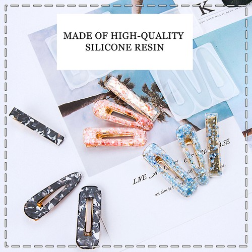 Hair Pin Casting Mold DIY Hair Barrettes Silicone Molds Hair Clip Mould