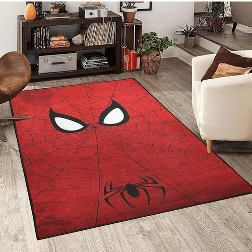Kid’s Boy’s Room Superhero Red Black Spiderman Area Carpet Rug Mat 3.21’ x 4.83’