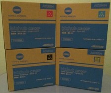 Set 4 Genuine Factory Sealed Konica Minolta TNP50 Toner Cartridges bizhub C3100