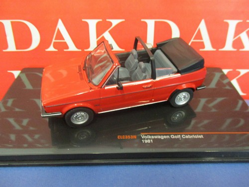Die cast 1/43 Modellino Auto Volkswagen Golf MKI Cabriolet 1981 by Ixo - Foto 1 di 5