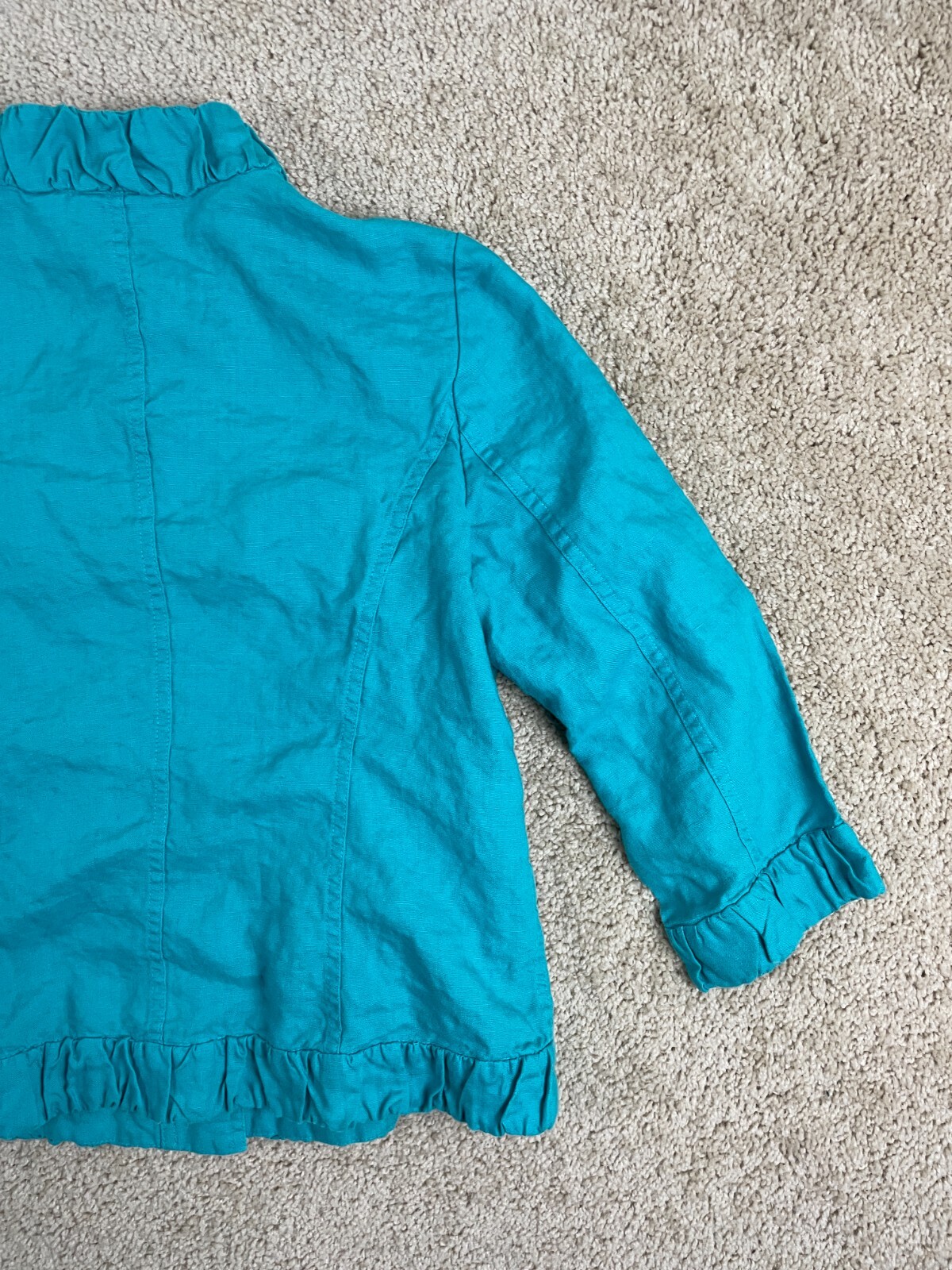 Chicos Blazer Basic Jacket Womens Size 0 Linen Bu… - image 7