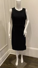 MICHAEL By MICHAEL KORS Black Boucle Wool Sleeveless Dress 6 $175
