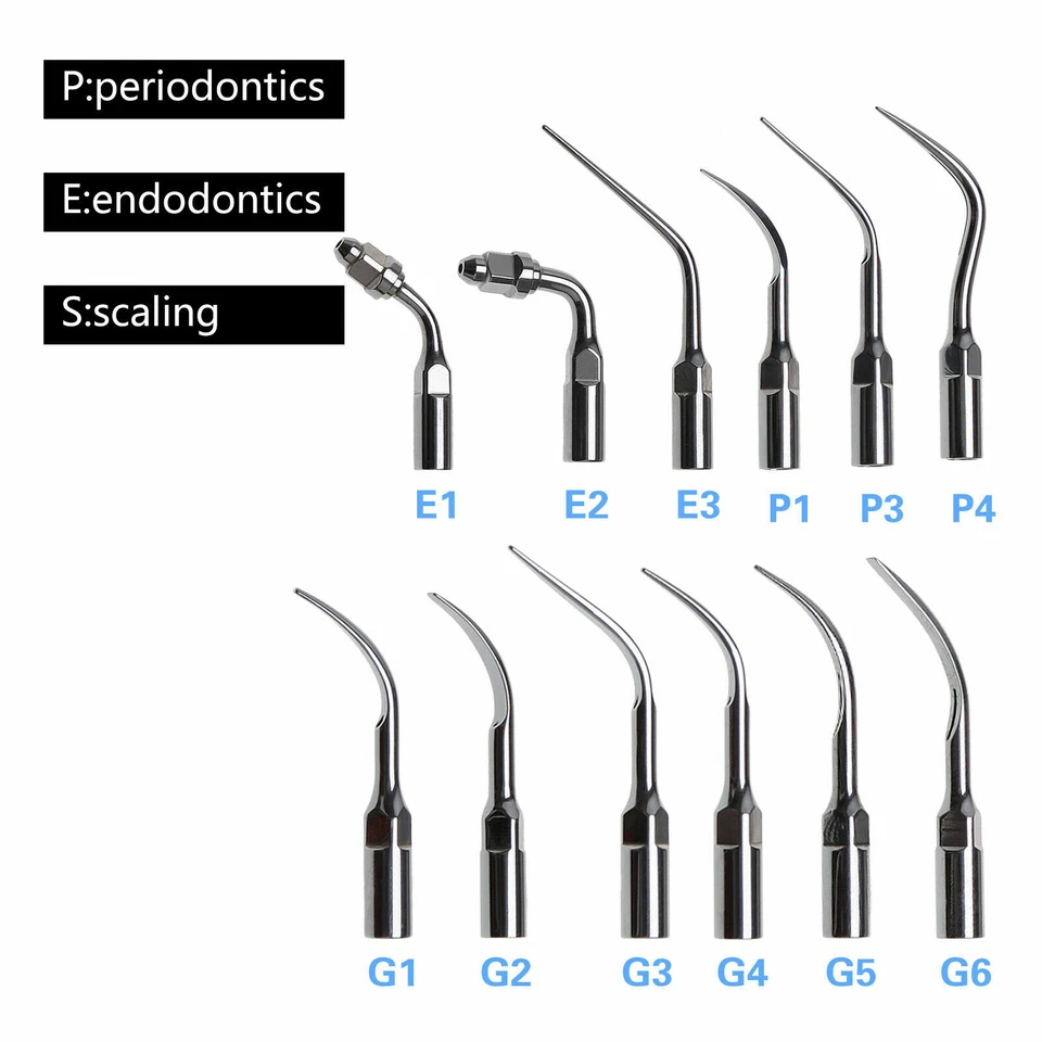 5pcs Dental Ultrasonic Scaler Endo Scaling Perio Tip fit Cavitron EMS SAZ - Image 2 of 3