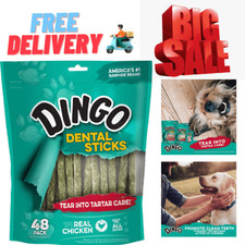 Dingo Tartar And Breath Dental Sticks For All Dogs, 48-Count-Free Shipping