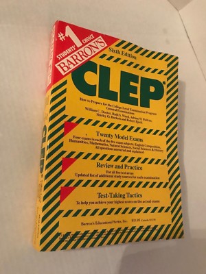 CLEP PREPARE FOR THE COLLEGE LEVEL EXAMS BY WILLIAM DORST 1990 BOOK