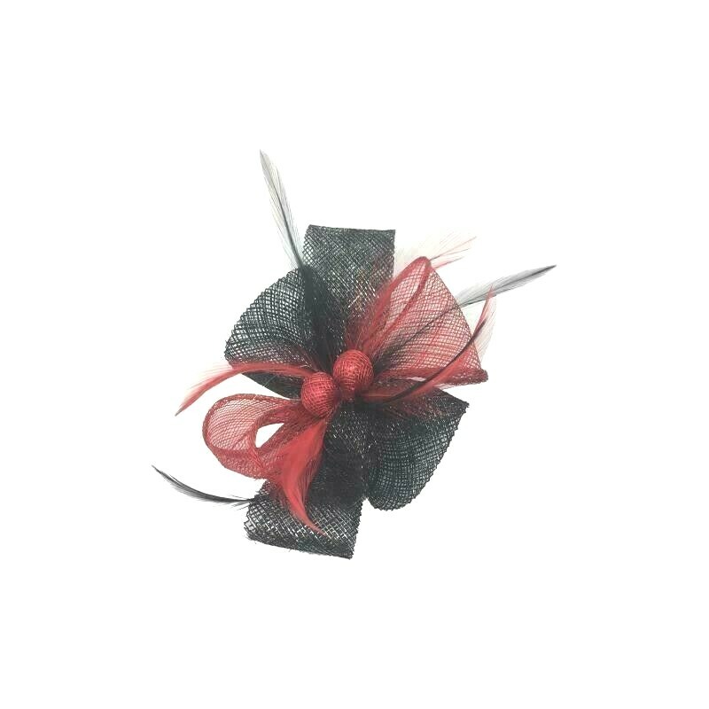 Womens Flower Hair Clip Feathers Mini Brooch Wedding Fascinator Royal