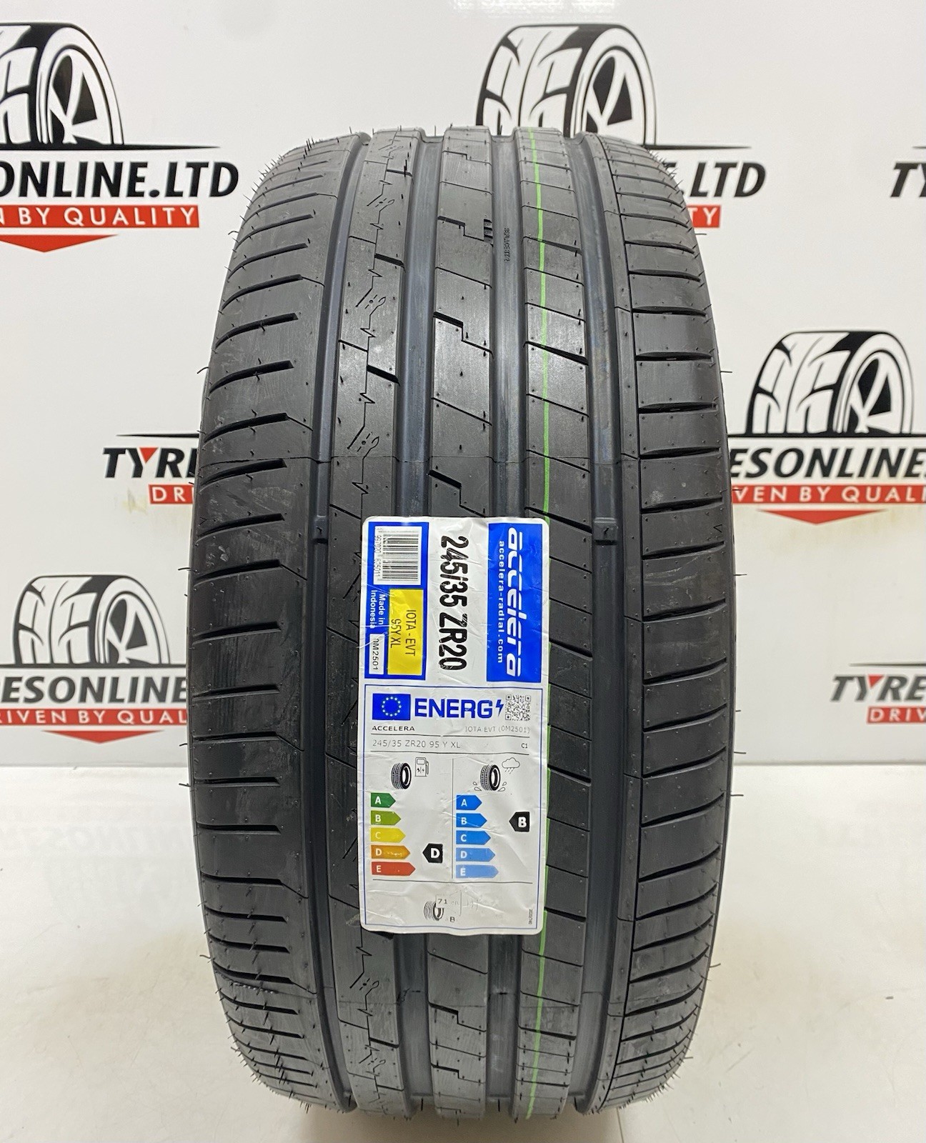 1 X 245 35 20 ACCELERA EVT 95Y XL 245/35ZR20 NEW B RATED WET GRIP TYRE 2453520